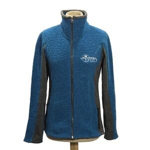 Kuhl Fleece Jacket Womens Full Zip Small Teal Gray Wool Blend‎ Hiking
